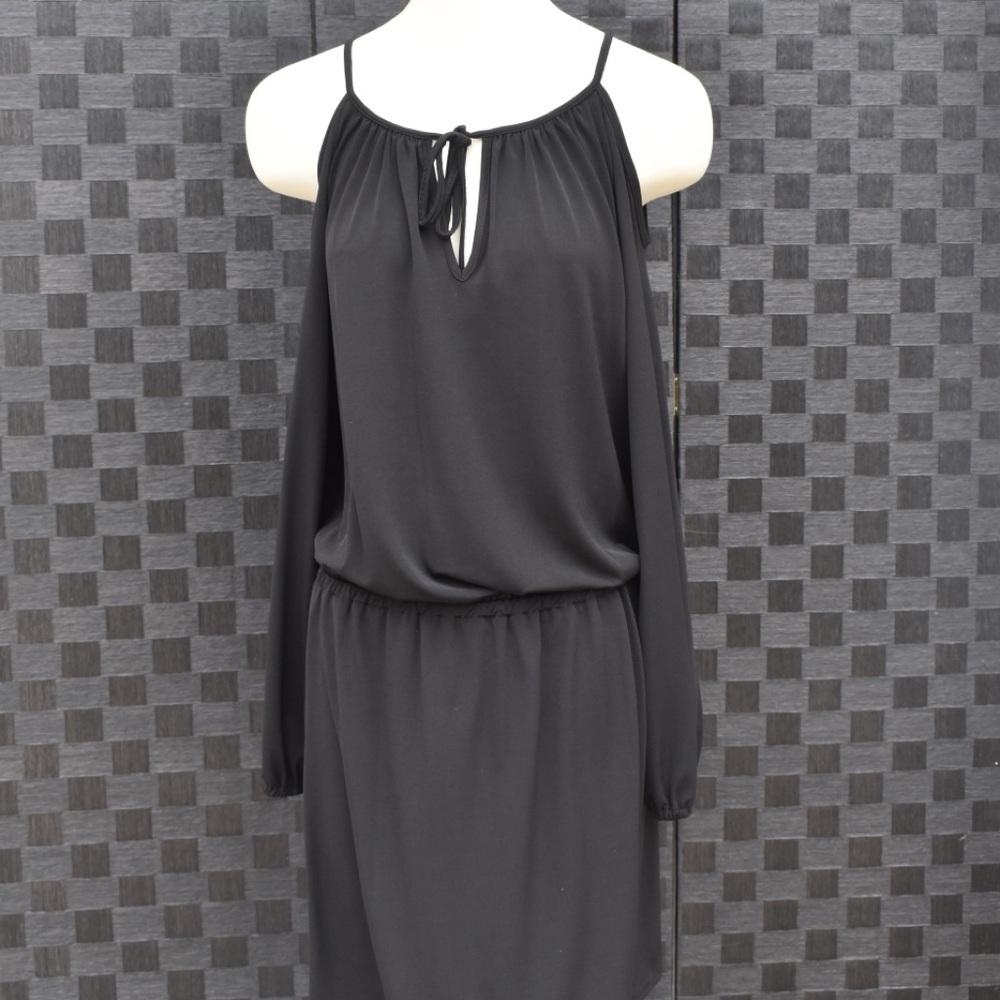 Michael Kors black open shoulder dress